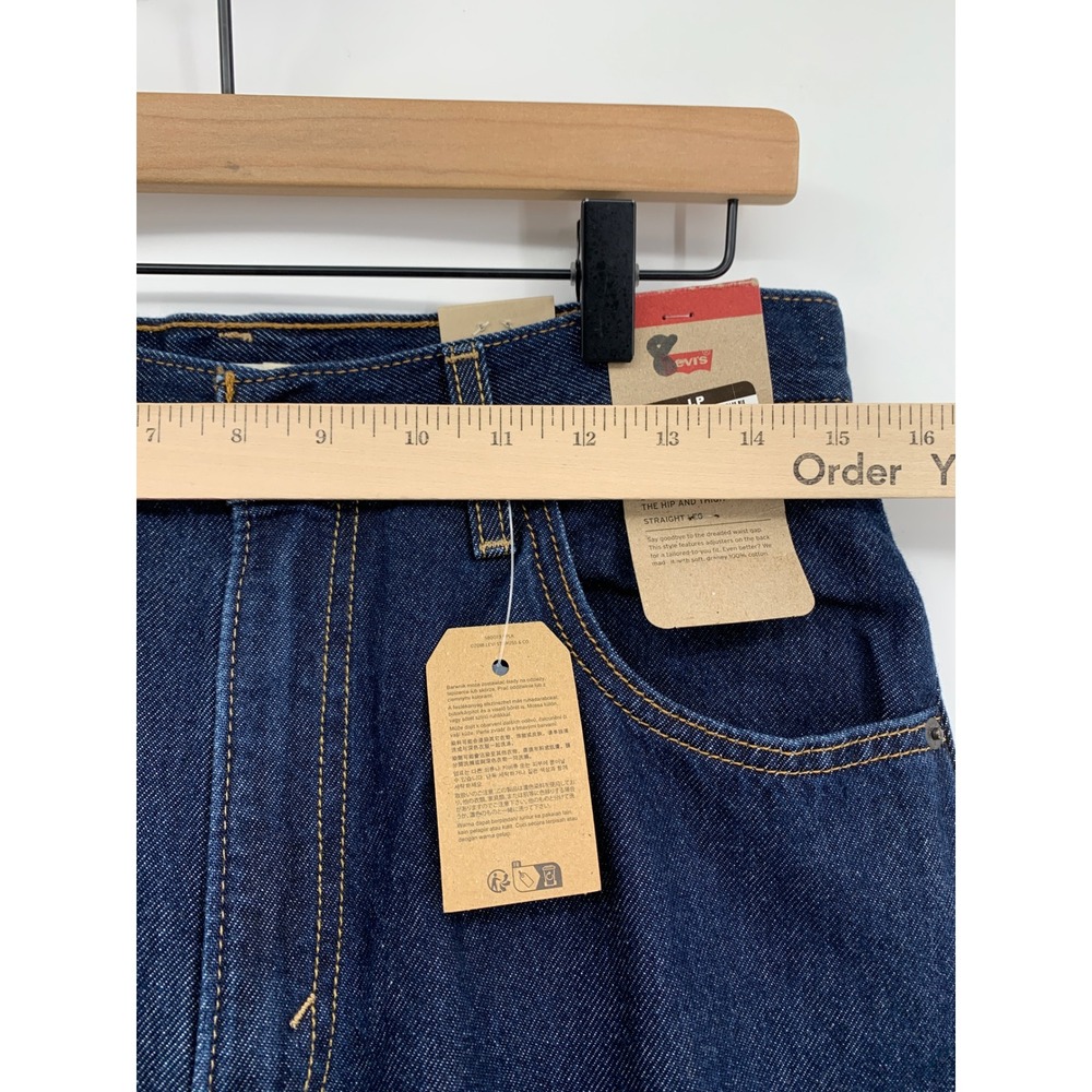 Levis Cinch Baggy Jeans Women 28 Blue Wide Leg Dark Wash Cotton Denim Pants NEW - Picture 6 of 10